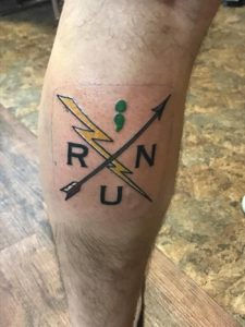 run arrow tattoo