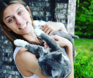 Kristle with cat