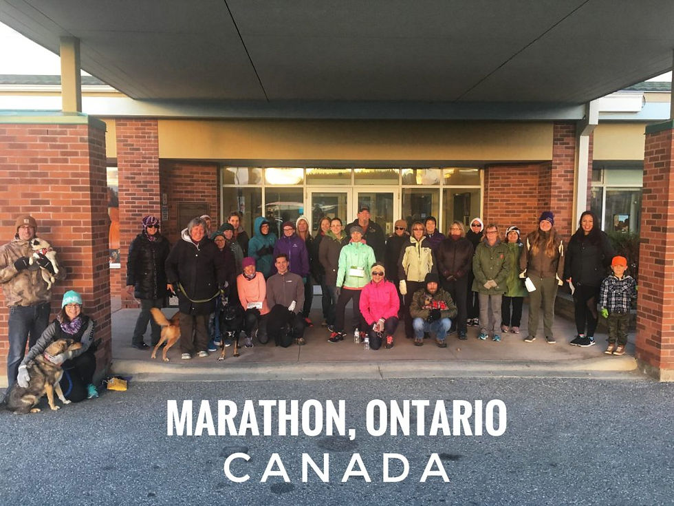 group of runners in Canada