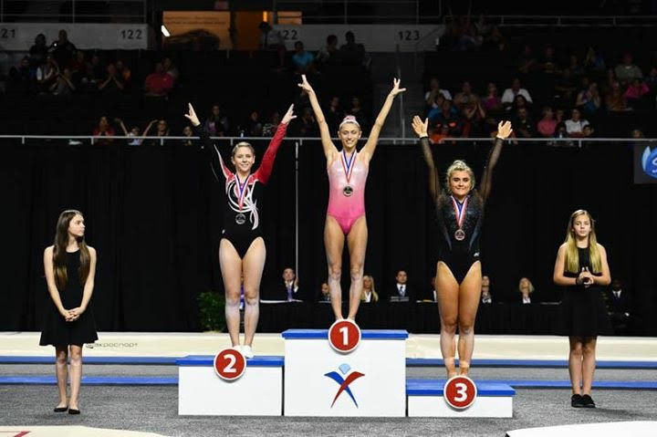 Kristle on podium