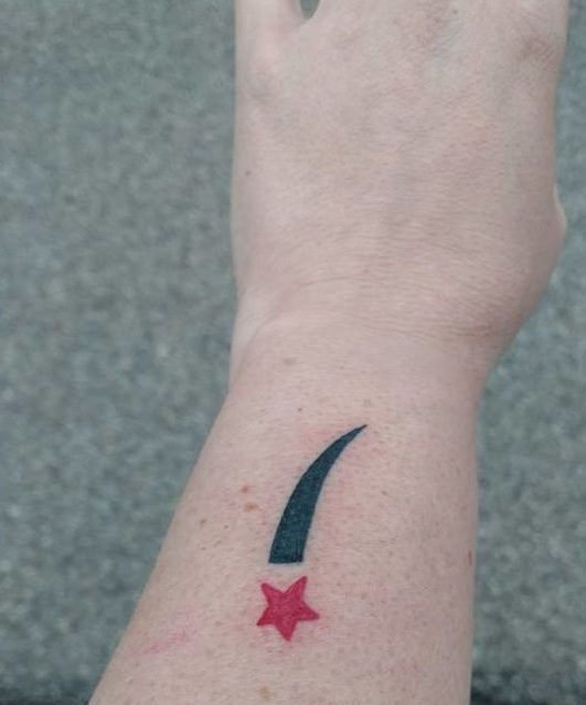 Andrea's semicolon tattoo