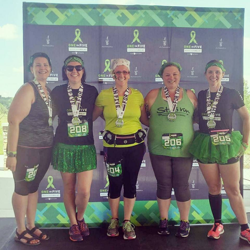 Women running together