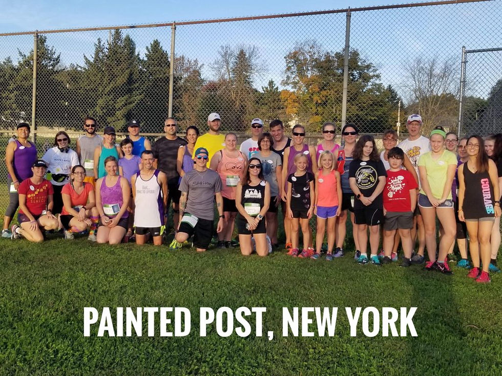 Group of runners in Painted Post New York
