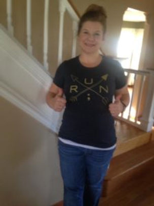 Jennifer and Running Shirt