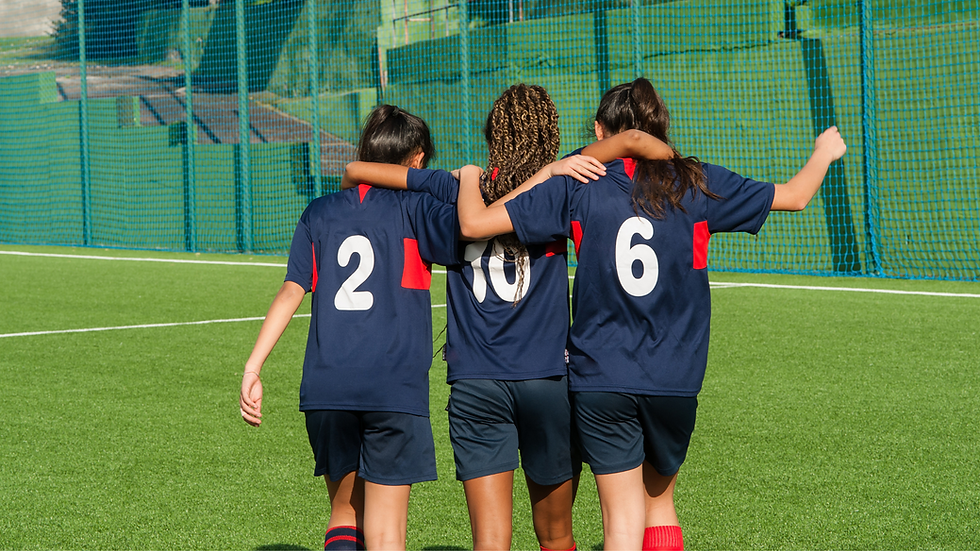 female elite athletes standing together