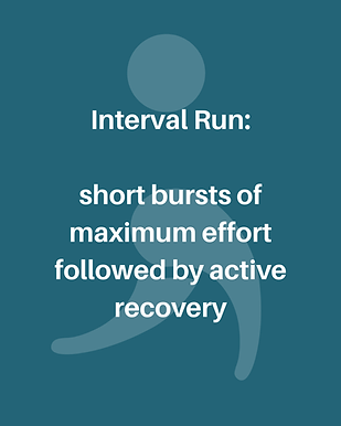 interval runs are short bursts of maximum effort followed by active recovery