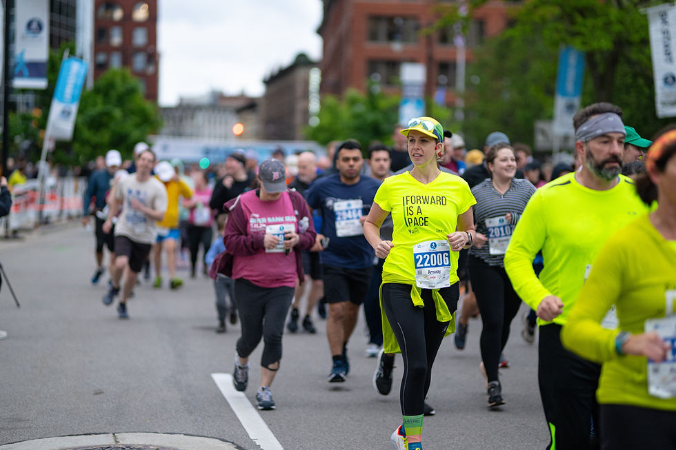 Recreational runners in a race