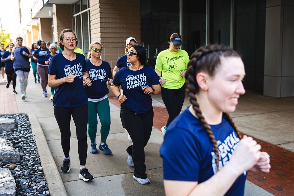 people running together