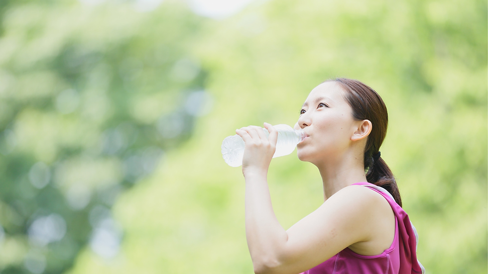 a person rehydrating after a run to help them run faster