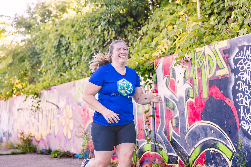 a woman running as a self care tool