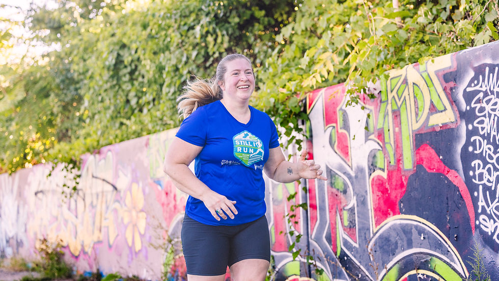 A person running for their mental health