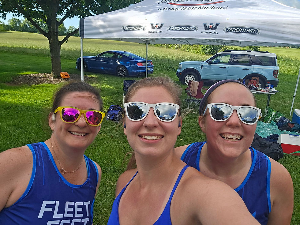 members of a local run chapter participating in running programs together
