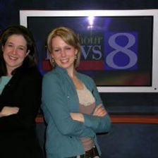 Pre-cell phone photo of Sasha and fellow intern,Lauren, in '06.
